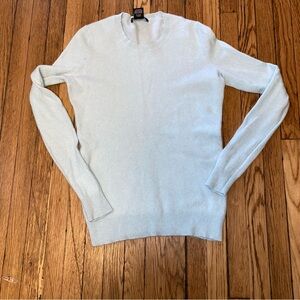 Lord and Taylor Cashmere Light Blue Long Sleeve Sweater Medium Vintage Crew Neck